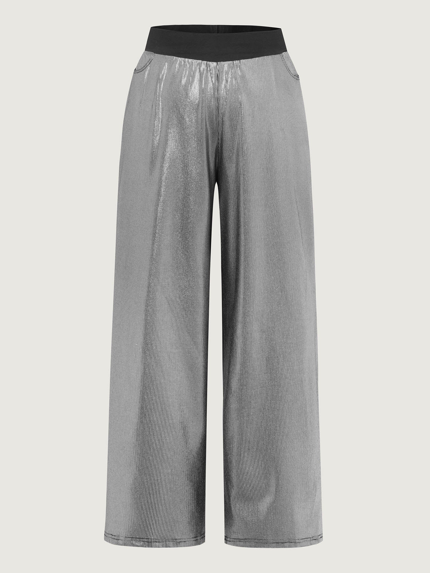 Sequin Stretchy Color Contrast Pants