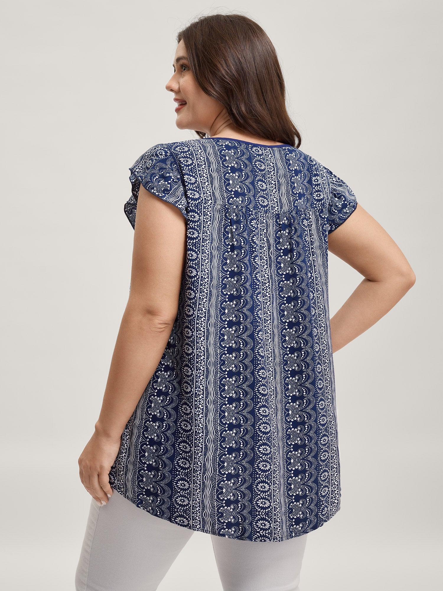 Boho Embroidery Flutter Sleeve Tank Top