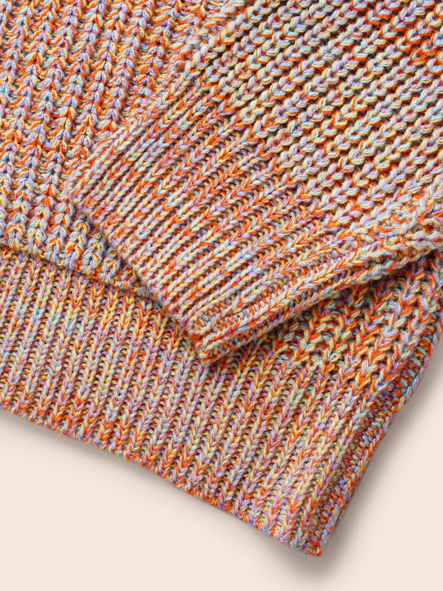 Heather Patch Pocket Drop Shoulder Cardigan