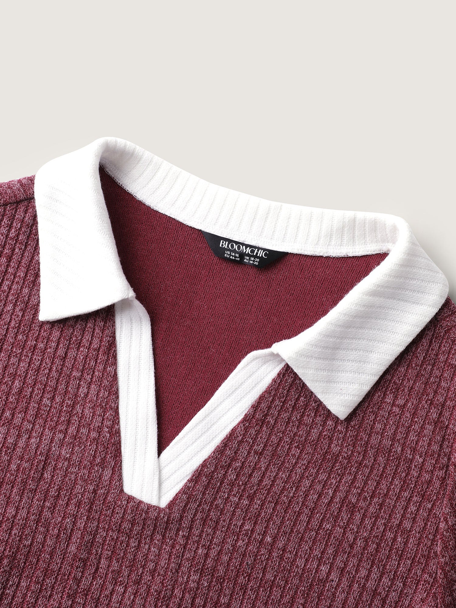 2-in-1 Collar Color Contrast Sweatshirt