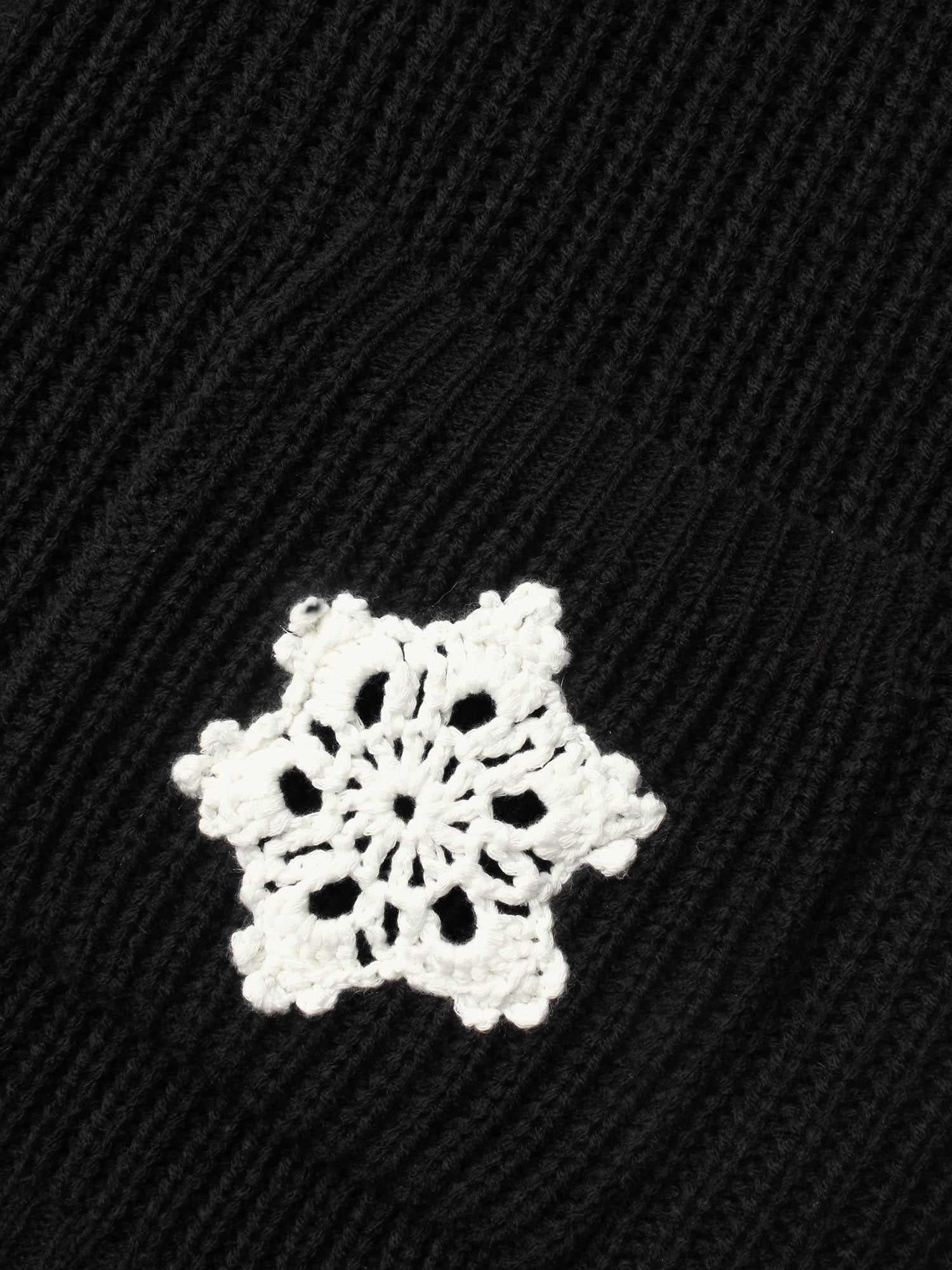 Snowflakes Embroidered  Open Cardigan