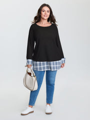 2-in-1 Checkered T-Shirt