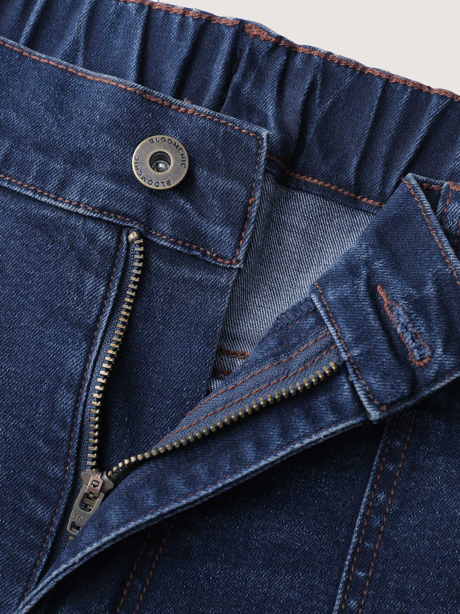 Flared Hem Easy-Fit Jeans