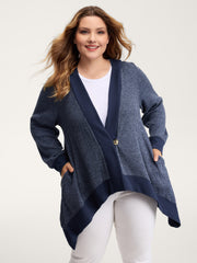 Textured Contrast Edge Hooded Jacket