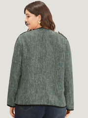 Patchwork Contrast Button Detail Pocket Blazer