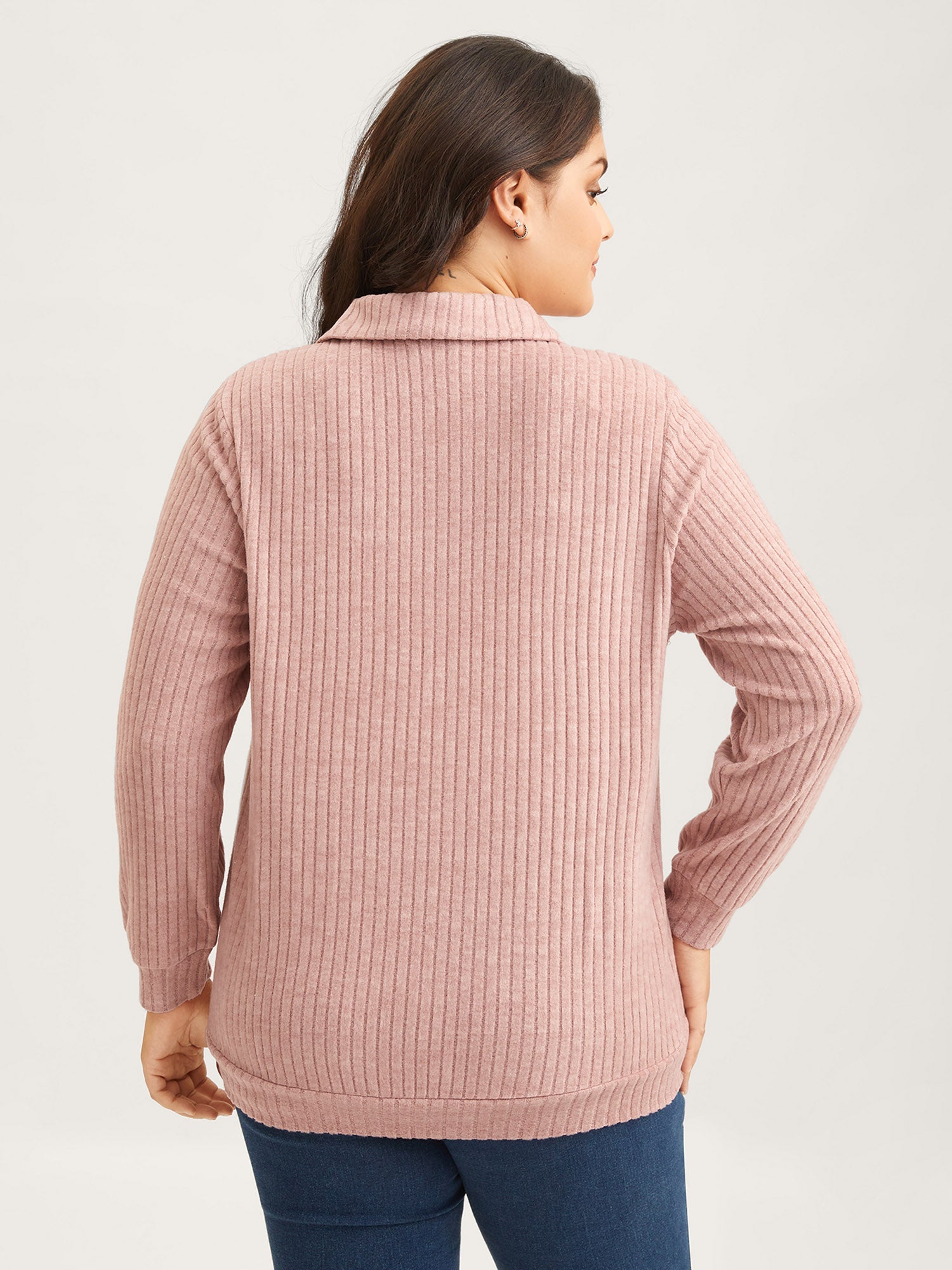 Solid Pit Strip Stretch Sweatshirt