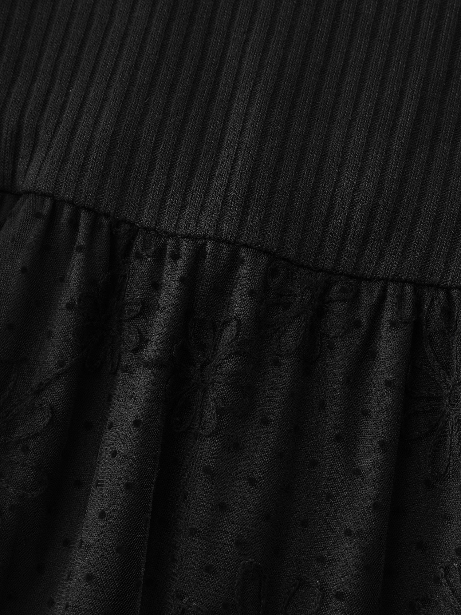 Sheer Floral Sleeve Belted Waist Midi Dress