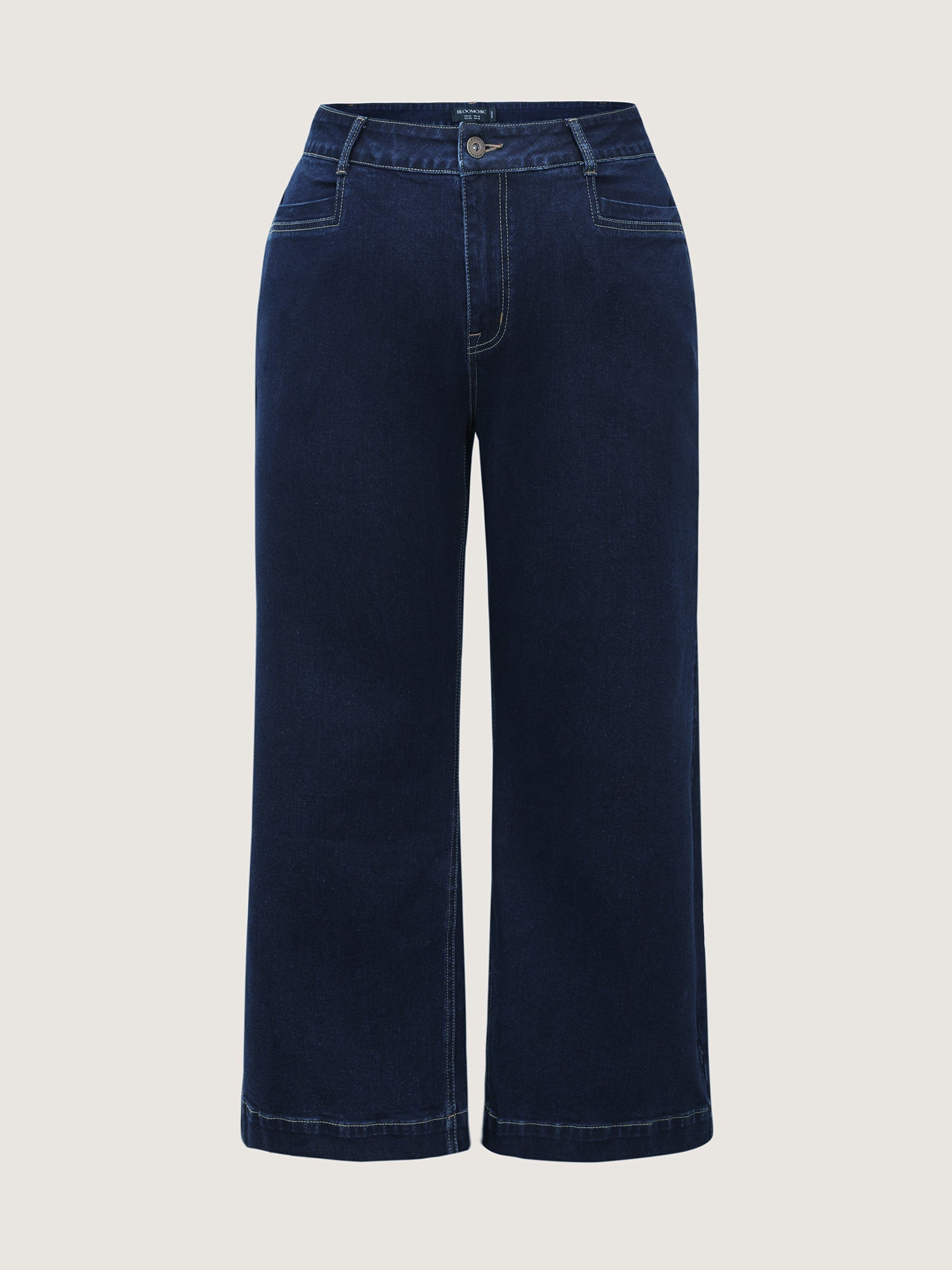 Stretchy Wide-Leg Pocket Jeans