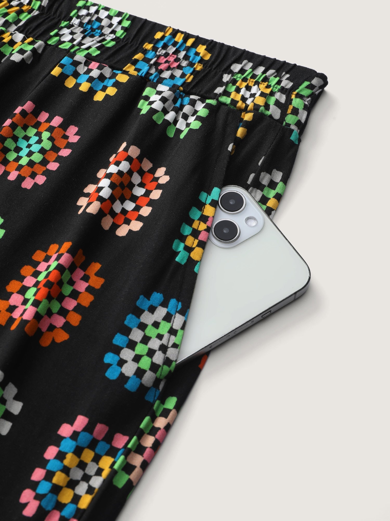 Floral Collage Colorful Wide-Leg Pants