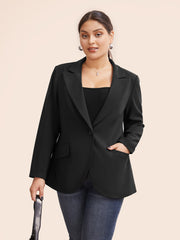 Stretch Woven Pocket Slim-Fit Blazer
