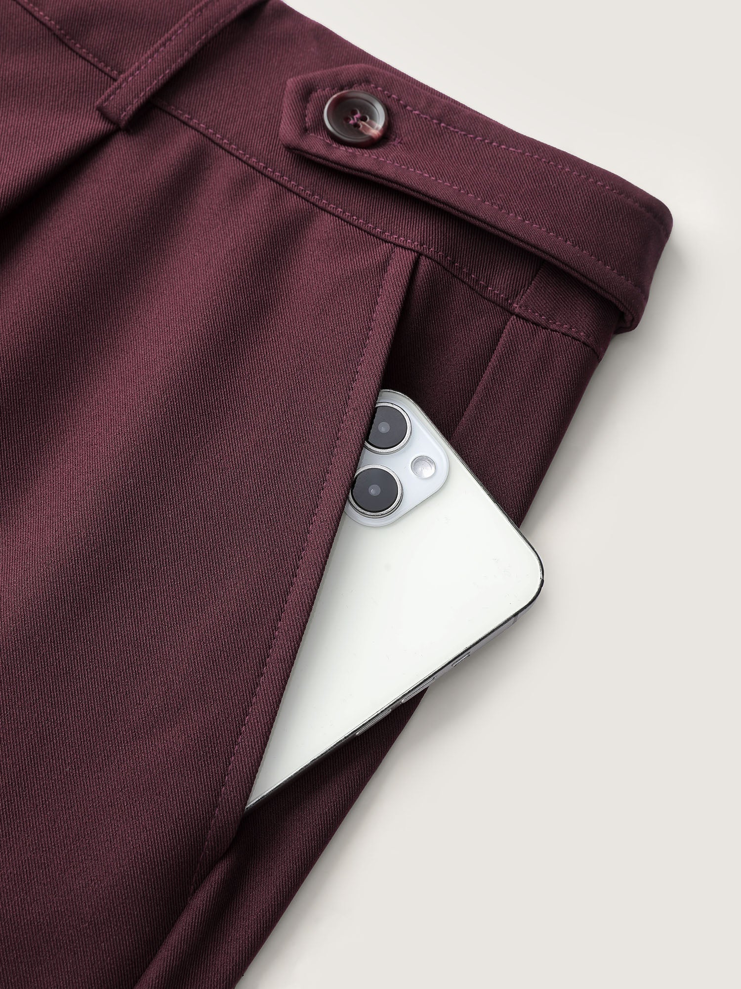 Adjustable Waist Straight-Leg Pants