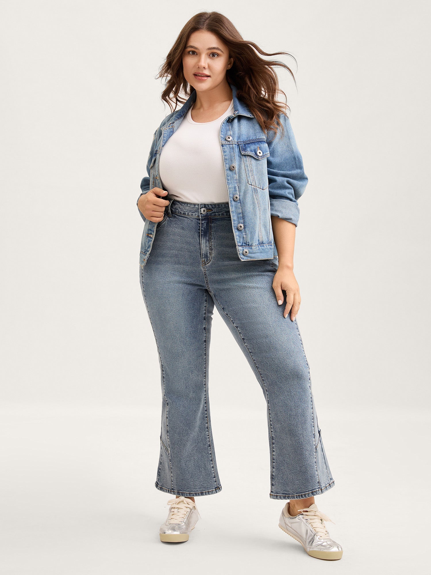 Sand Wash Bootcut Mid-Rise Jeans