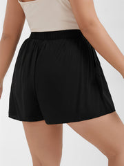 Solid Chain Detail Side Pocket  Shorts