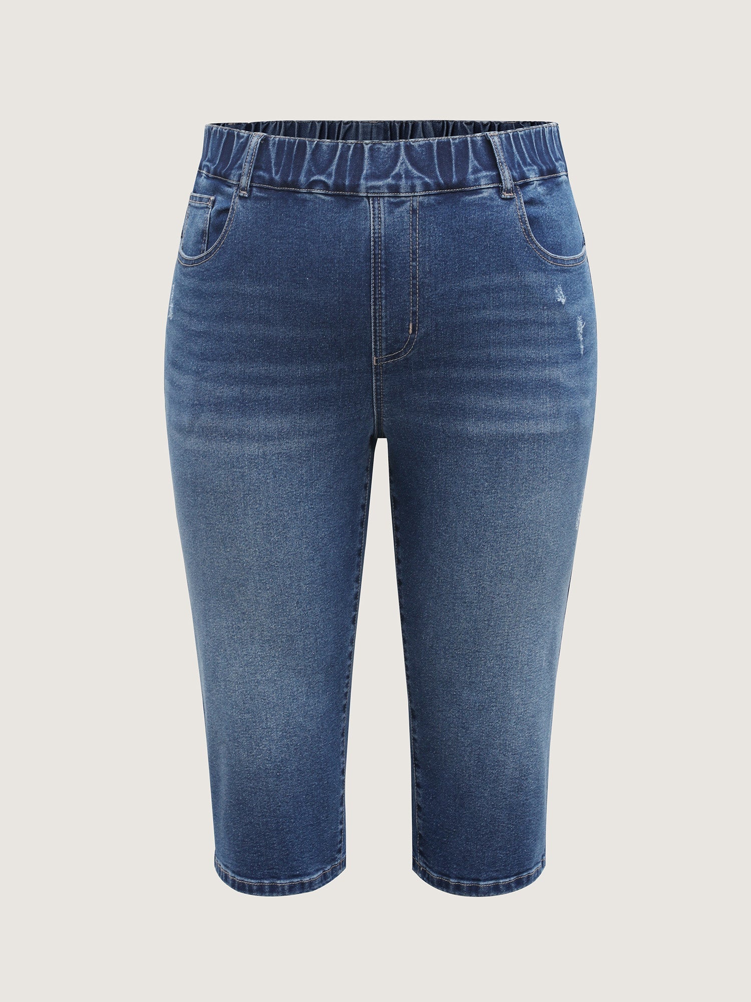 Classic Wash Stretchy Waist Skinny-Fit Jeans