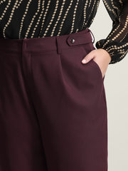Adjustable Waist Straight-Leg Pants