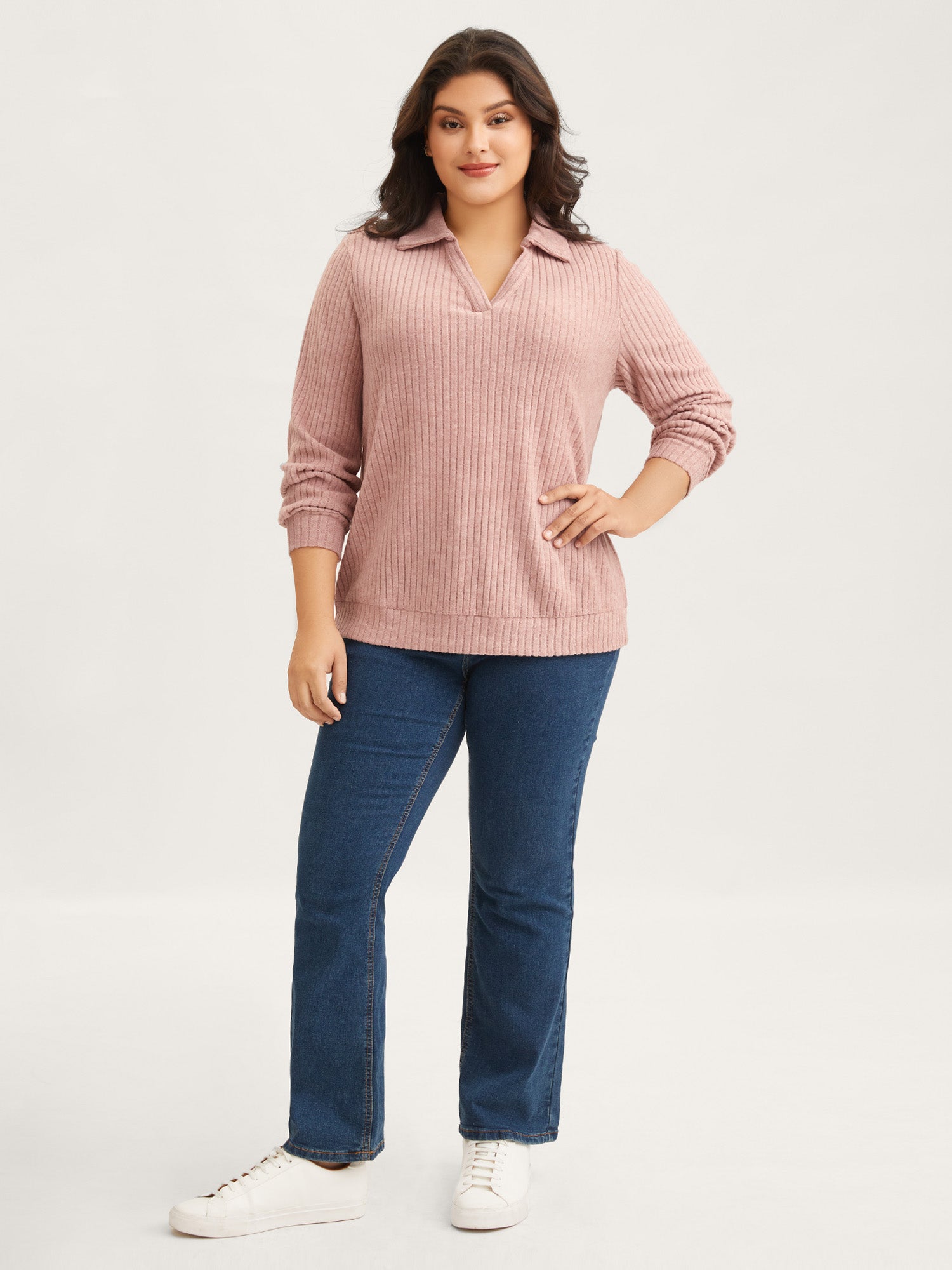 Solid Pit Strip Stretch Sweatshirt