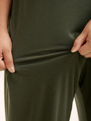 Stretchy Solid Wrap Tie Harlan Jumpsuit