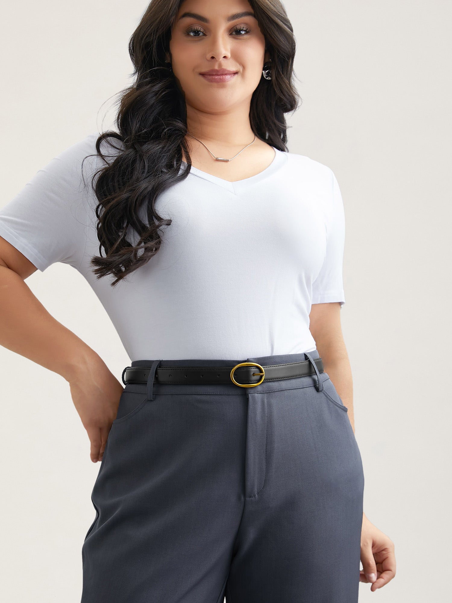 Buckle Gold-Tone Everyday Belt