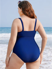 Floral Ruched Crossover Front Sculpt Waist One Piece Swimsuit