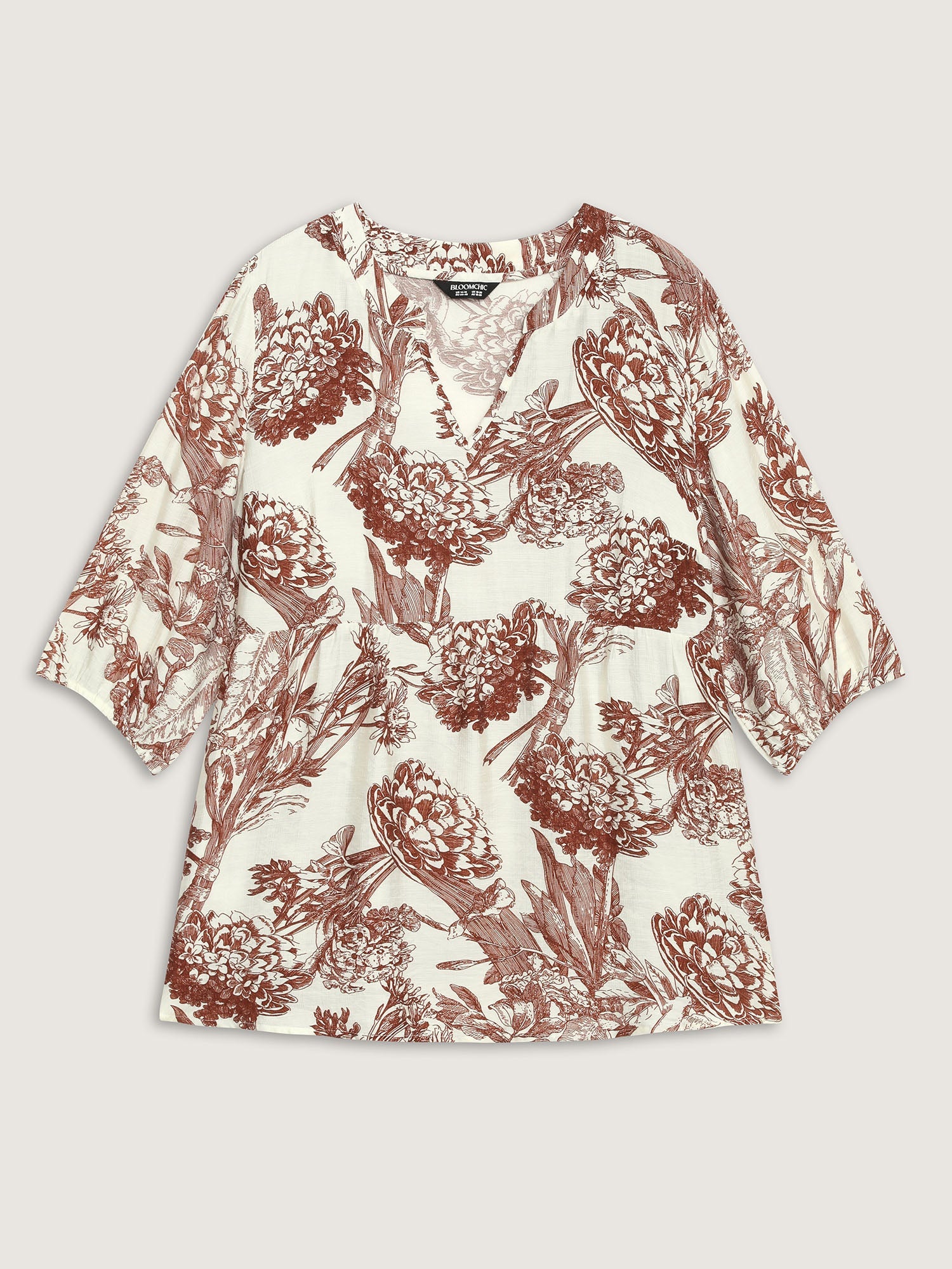 Silhouette Flower Flared Tunic Top