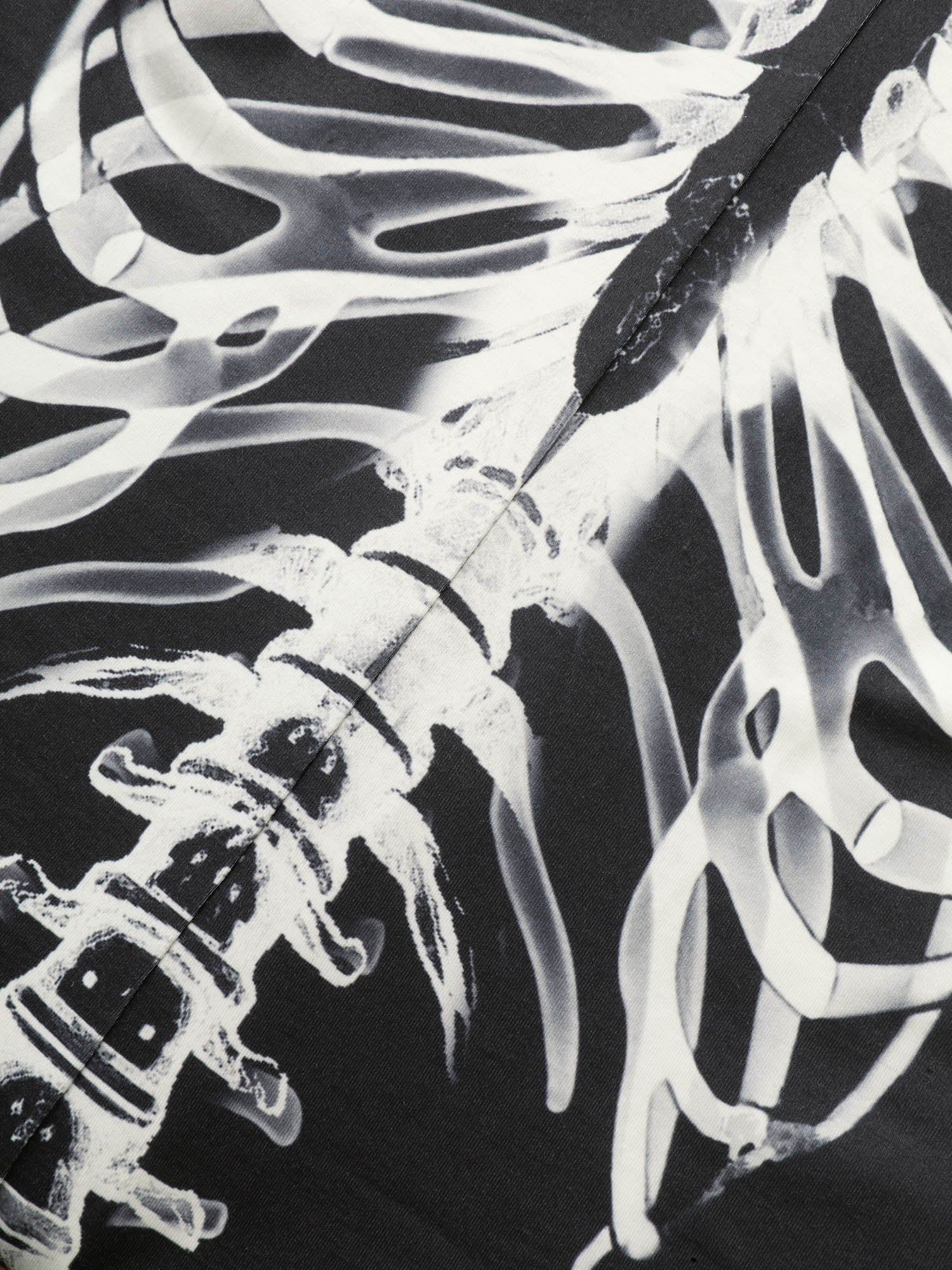 Skeleton Printed Off-Sleeves Jumpsuit