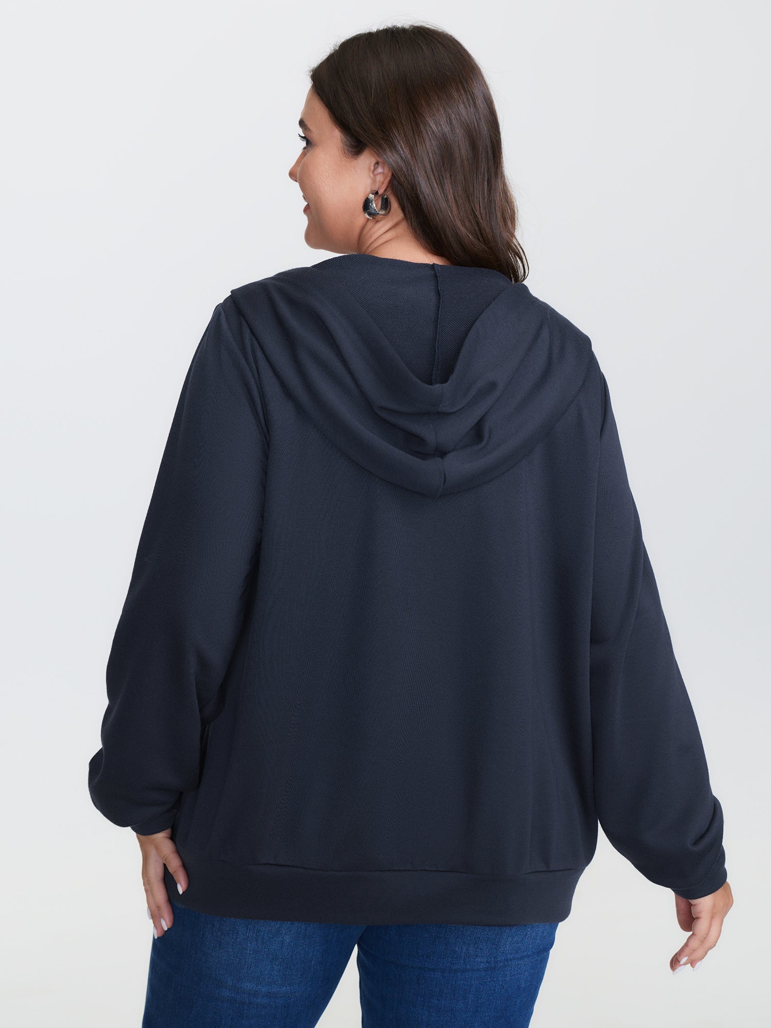 Stretchy Color Contrast Zipper Jacket