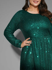 Sequin Patchwork Velvet Tie Knot Dress