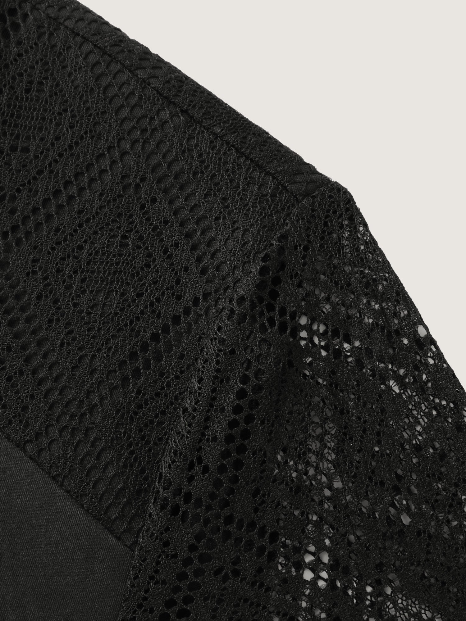 Stretchy Textured Sheer Sleeve Contrast Blazer