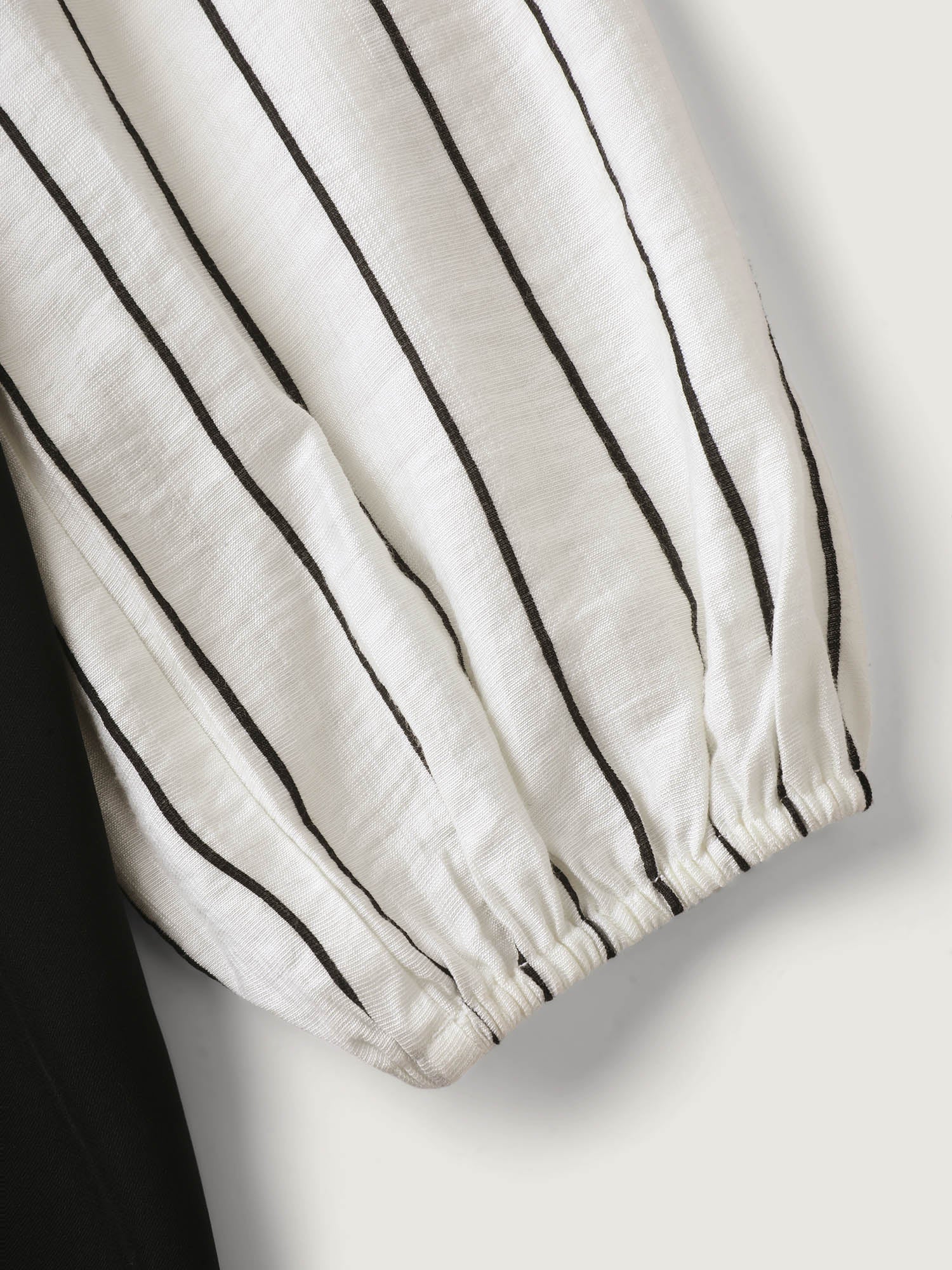 2-in-1 Button Vest Striped Blouse