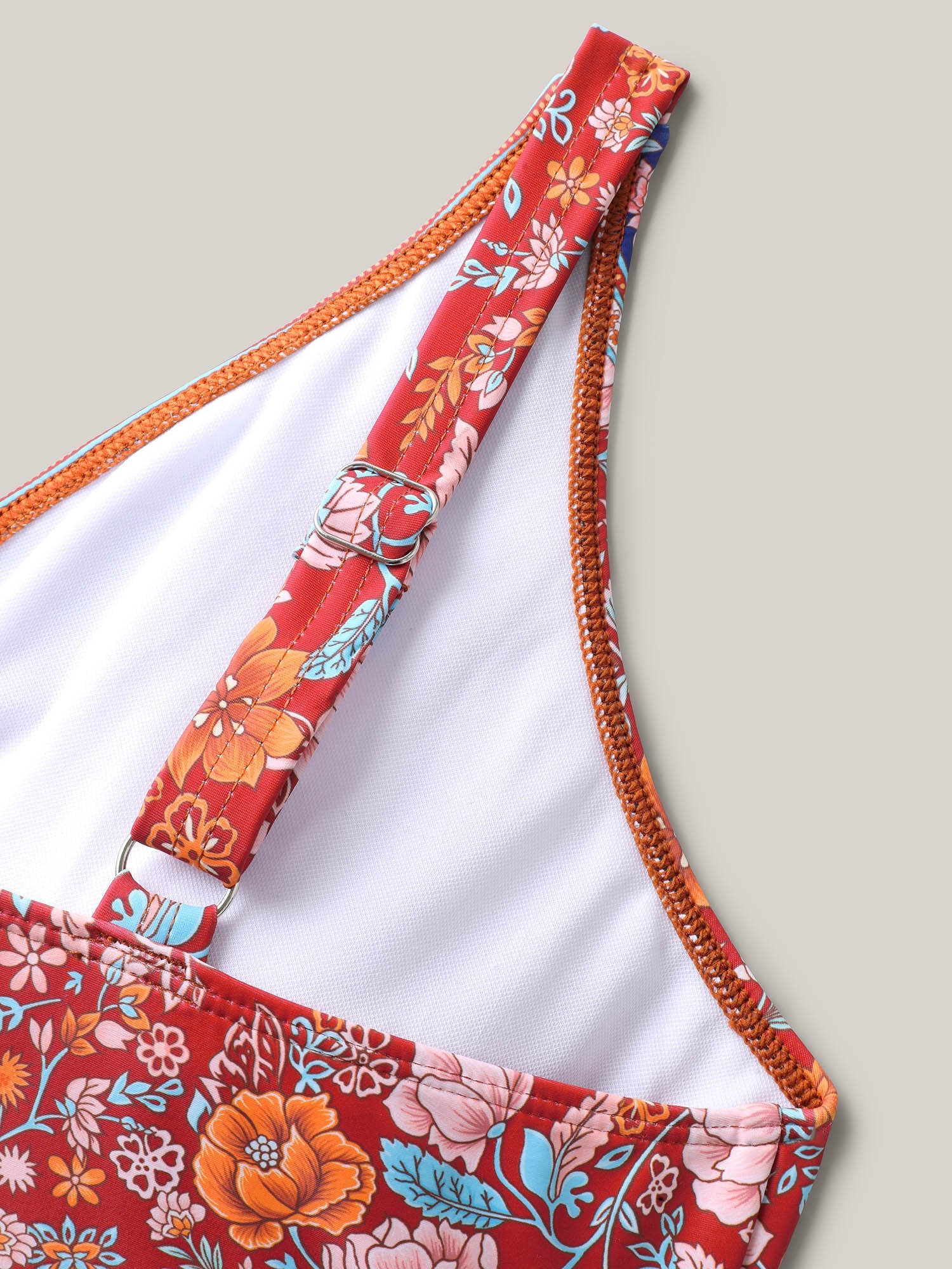 Floral Print Ruched One-Piece Swimsuit