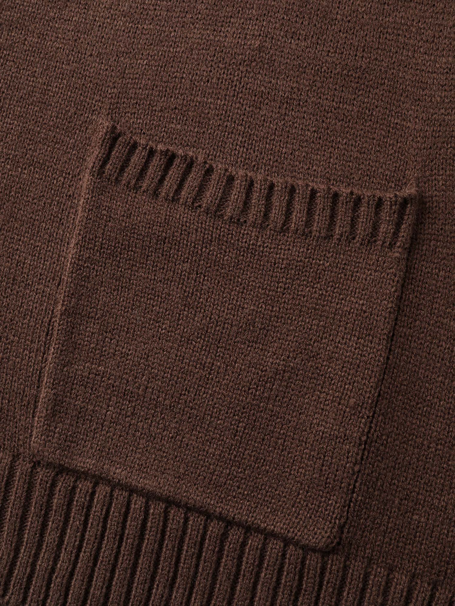 Fair-Isle Yoke Button Knit Cardigan