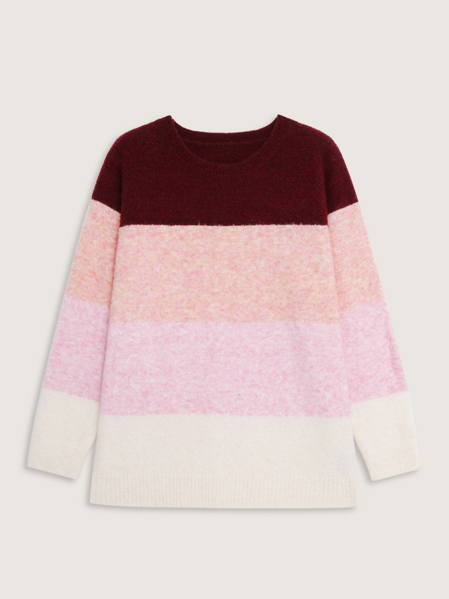 Soft Striped Contrast Pullover