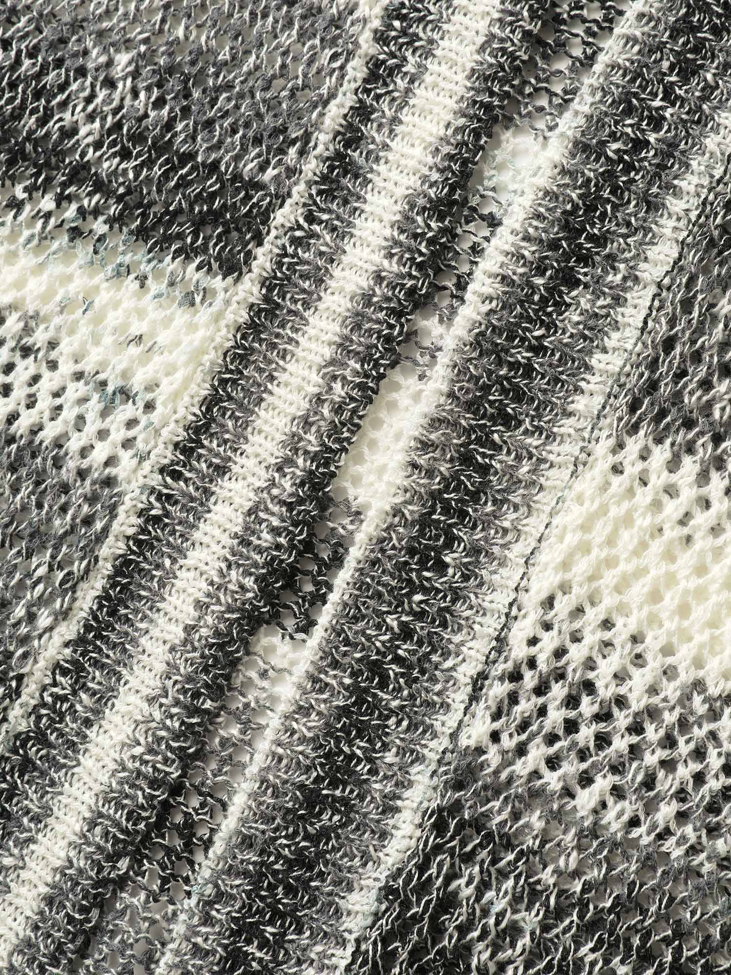 Heather Monochrome Striped Lightweight Cardigan