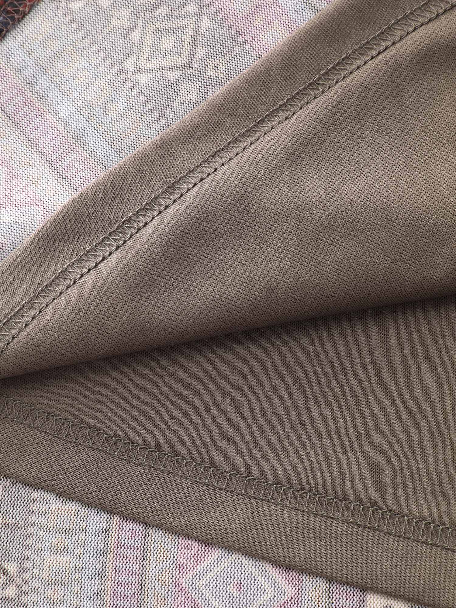 Heather Knit Stripe Layered Midi Dress