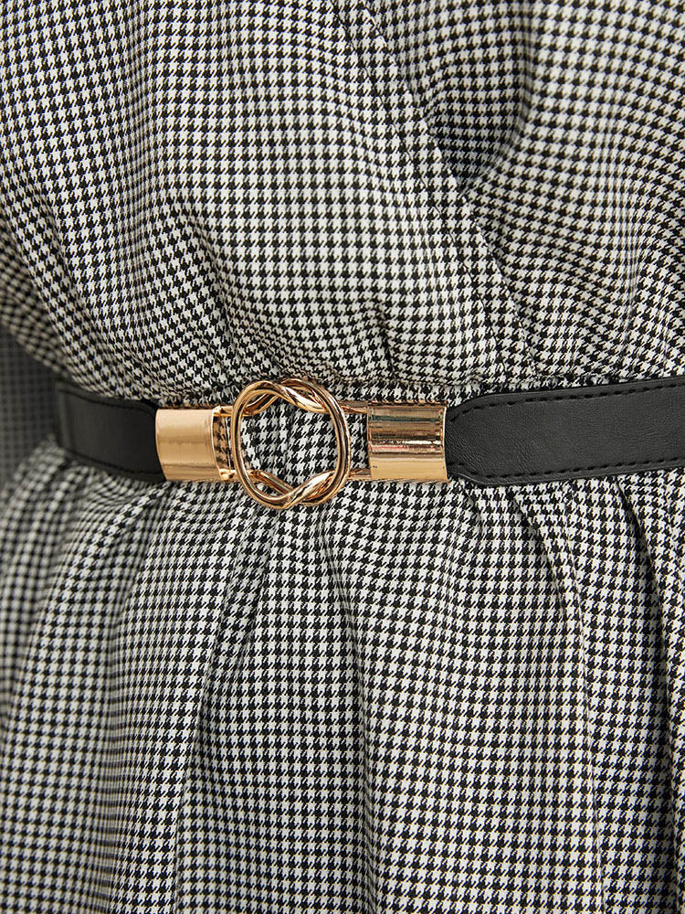 Twist Design Metal Buckle Elastic Belt