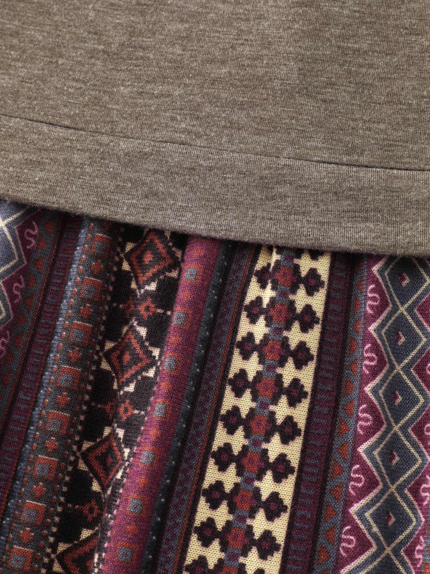 Heather Knit Stripe Layered Midi Dress