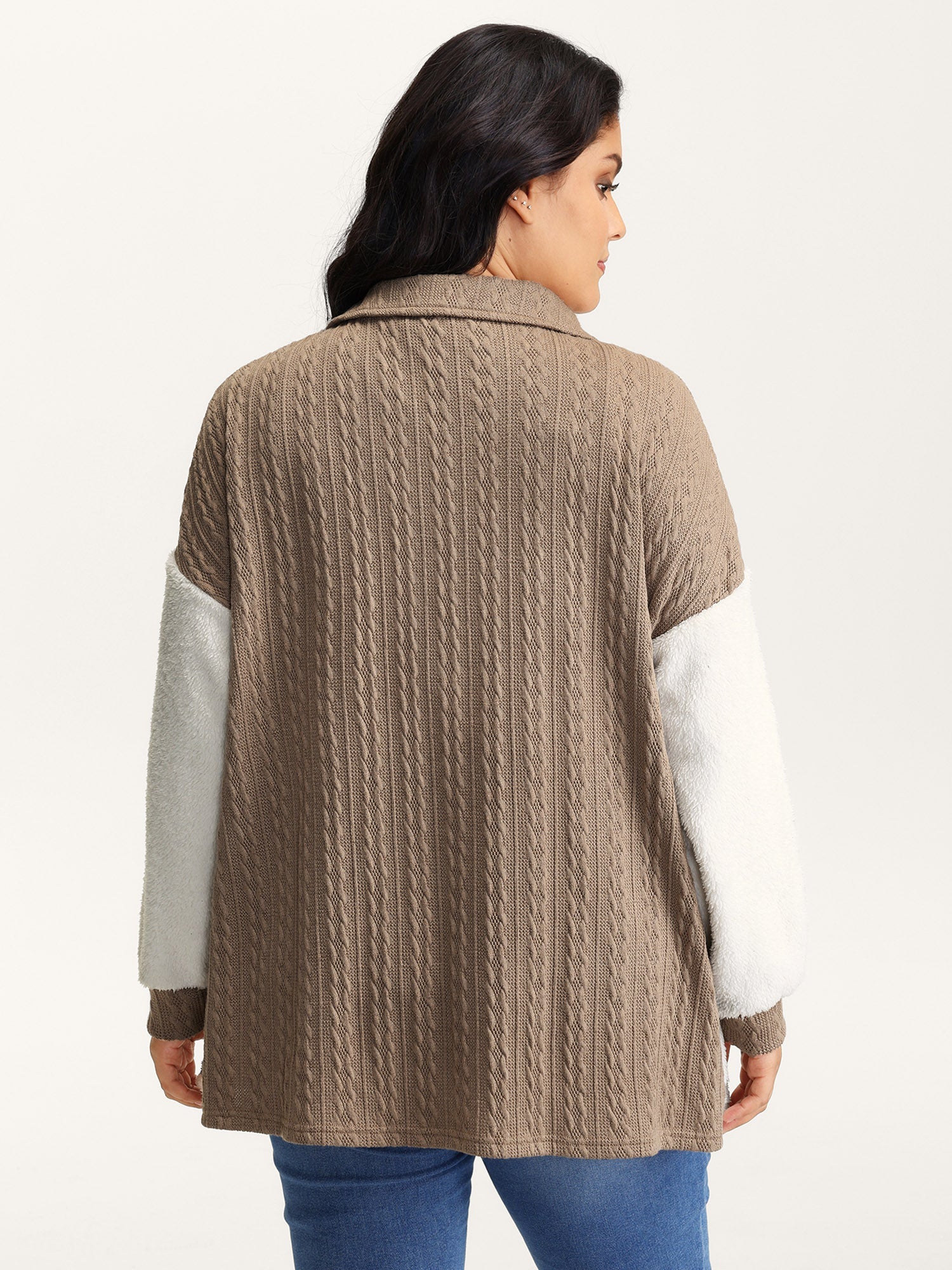 Colorblock Chest Pockets Button Jacket