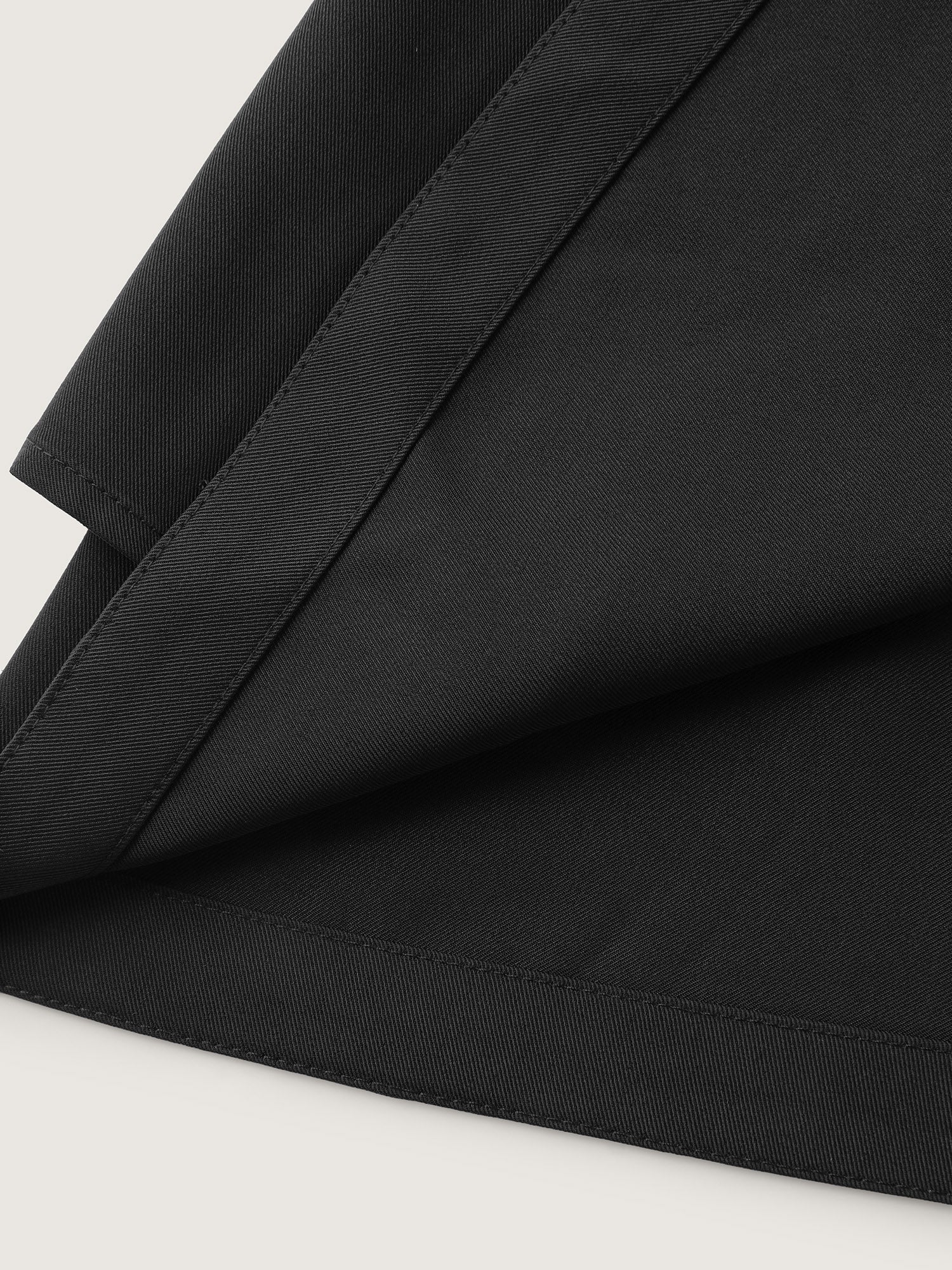 Ruffled Hem Double Button Blazer