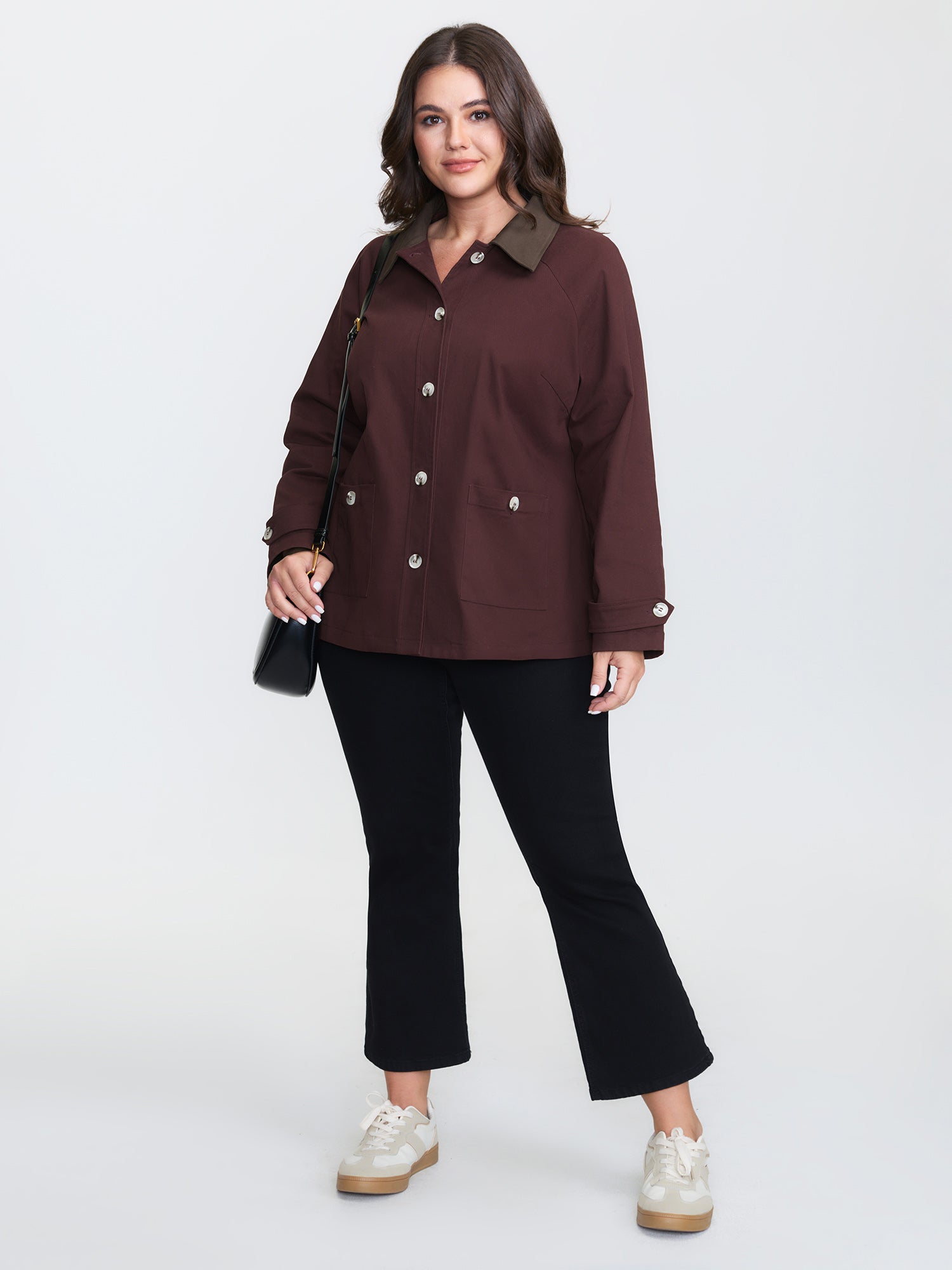 Color Contrast Relaxed-Fit Pockets Jacket