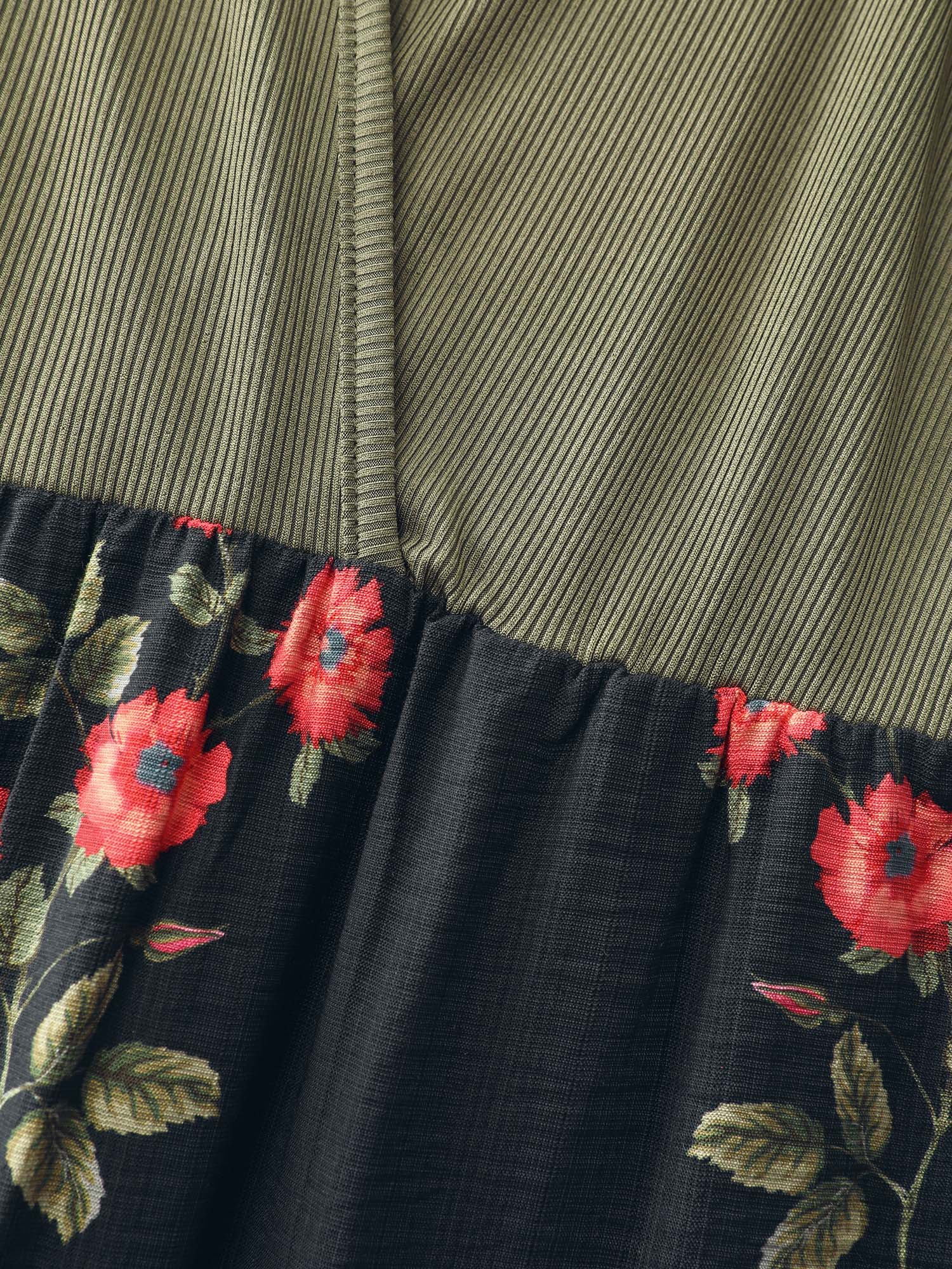 Floral Contrast Print Back-Tie Jumpsuit