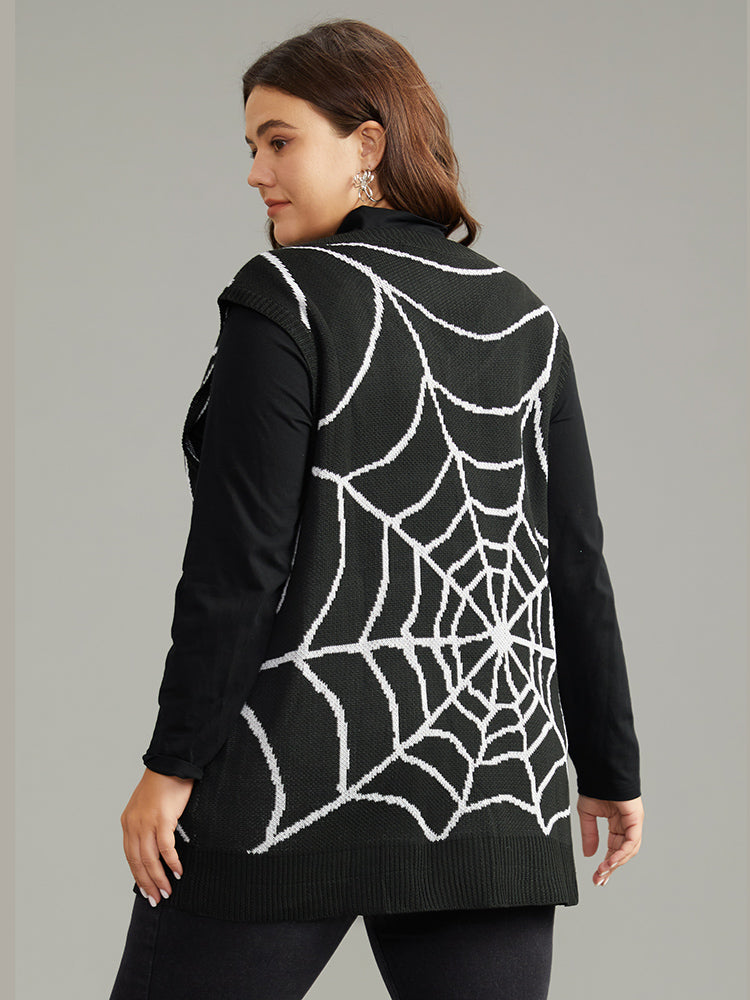 Halloween Supersoft Essentials Spider Web V Neck Sweater Vest