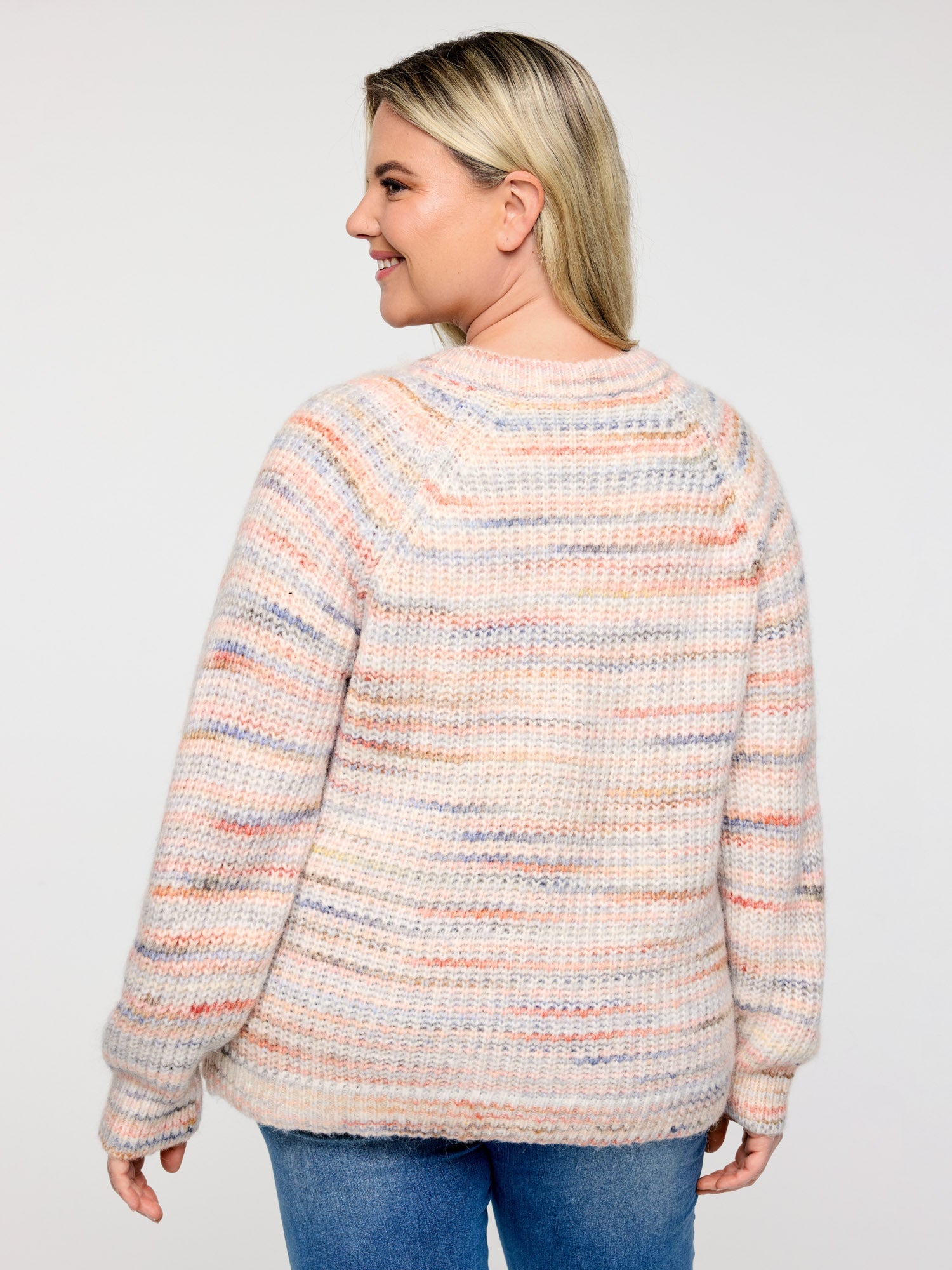 Heather Buttons Pockets Knit Cardigan