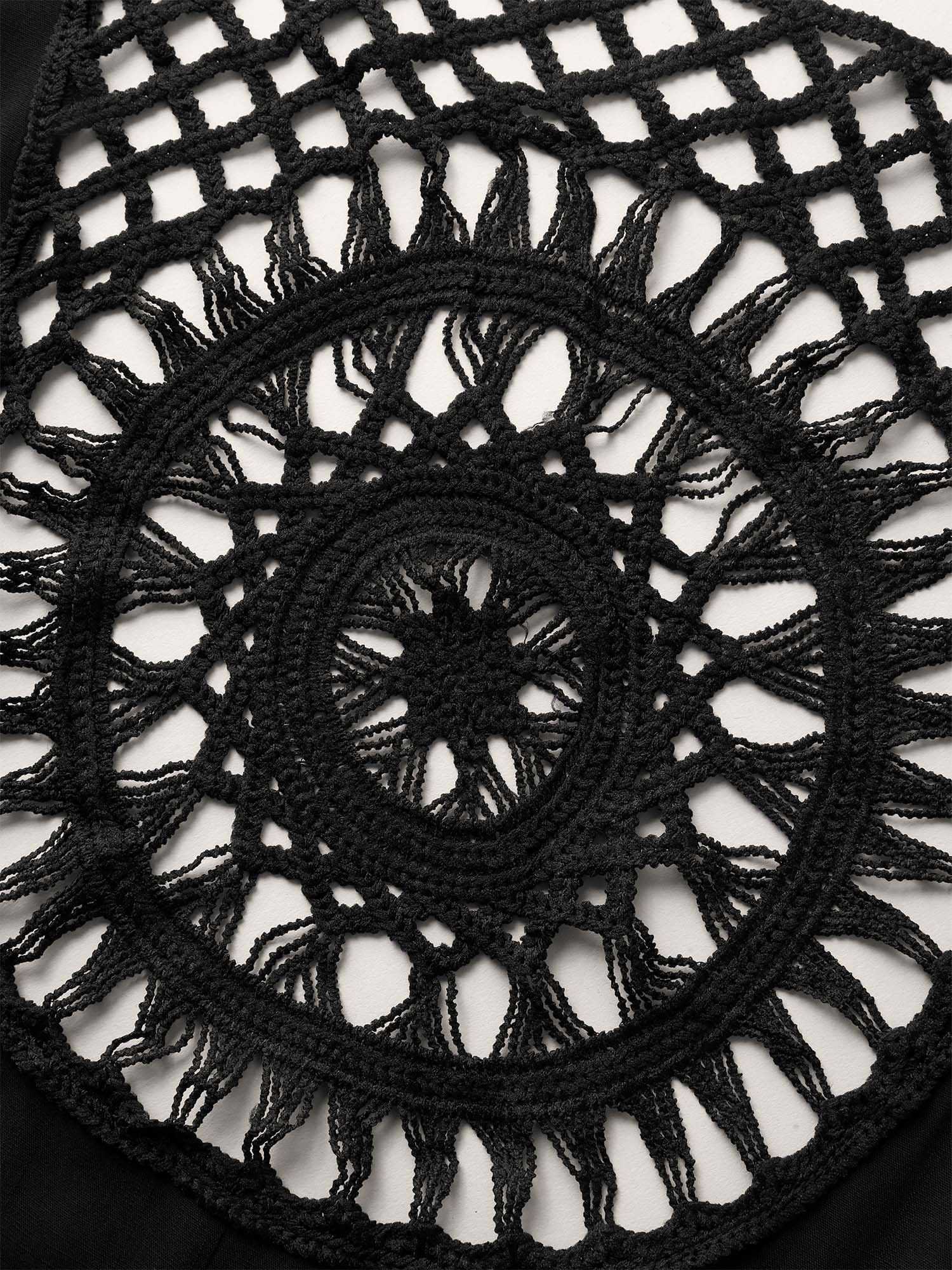 Backless Front-Tie Tassels Kimono