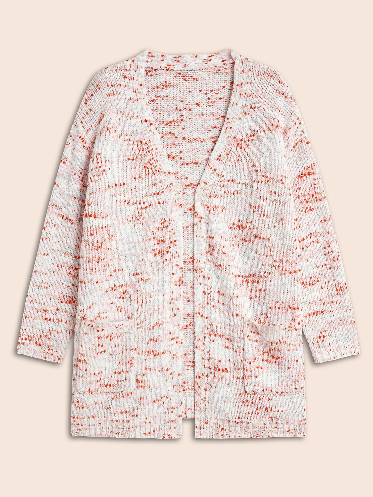 Heather Drop Shoulder Pocket Cardigan