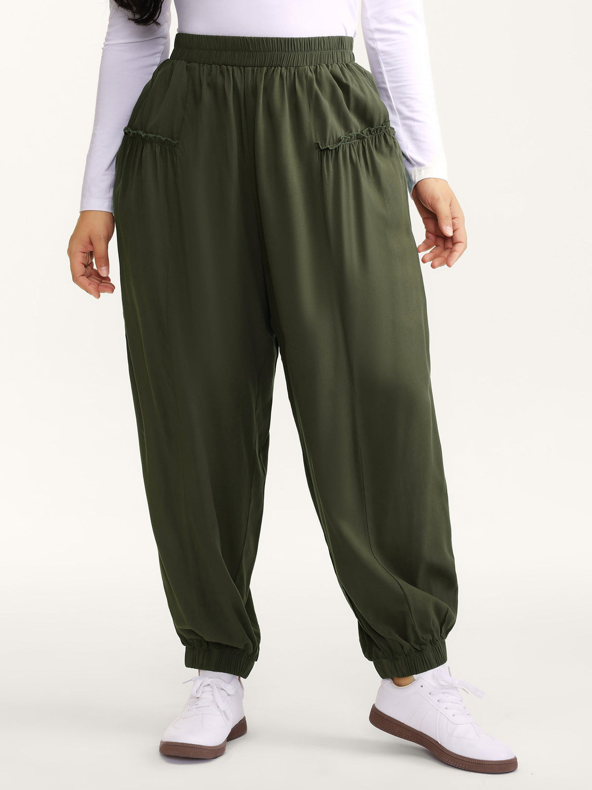 Ruffled Inclusive Jogger Pants