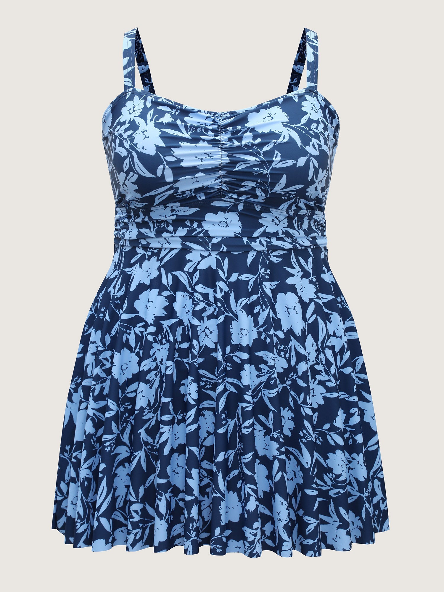 Floral Fit and Flare Swim Dress