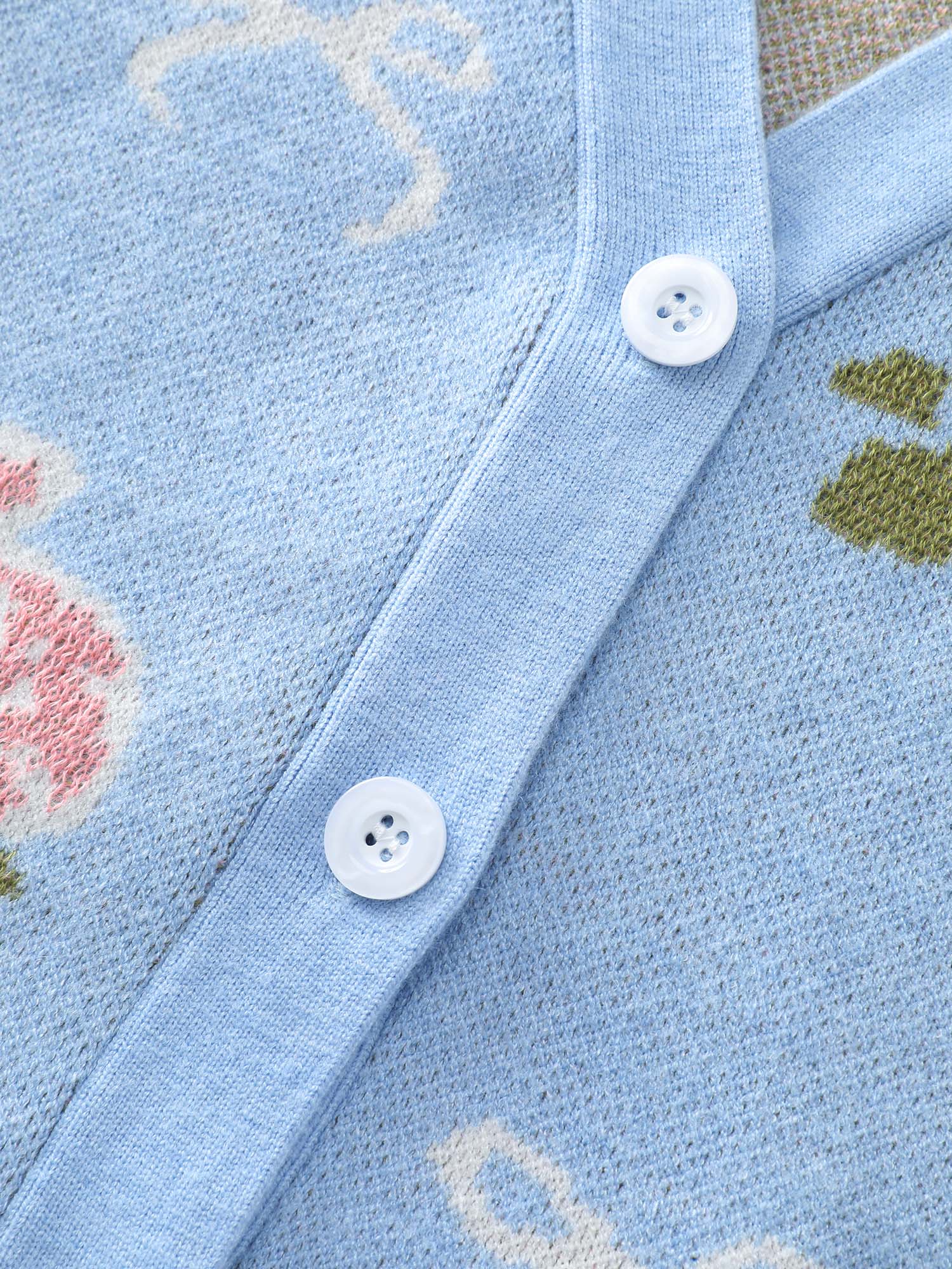 Beautiful Floral Bow Pattern Jacquard Knit Cardigan