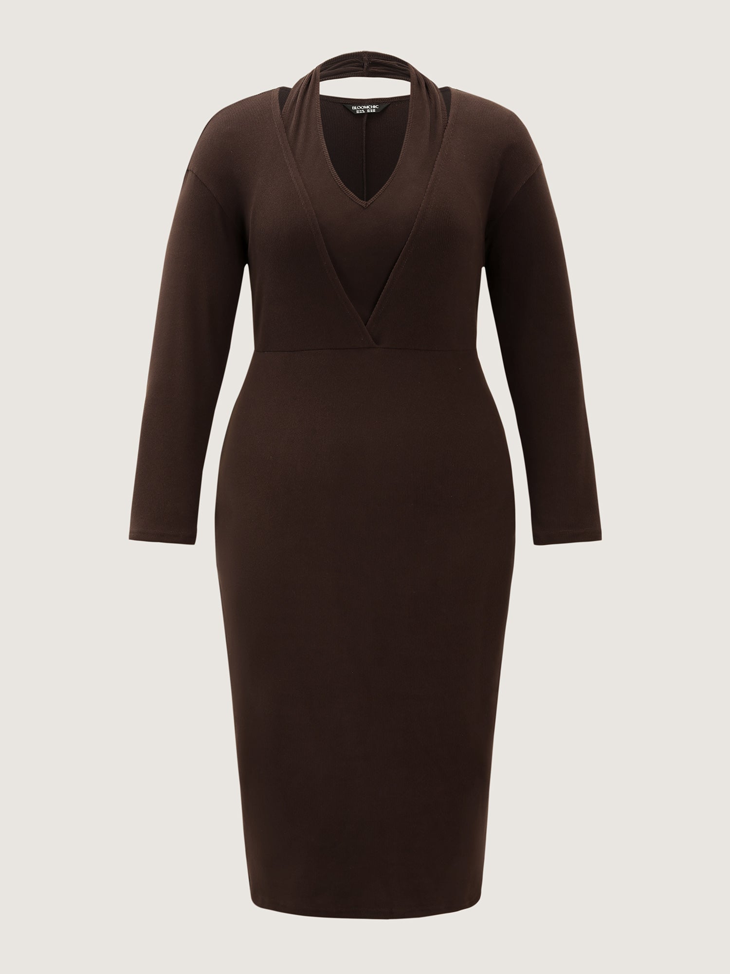 2-in-1 Cozy Figure-Hugging Midi Dress