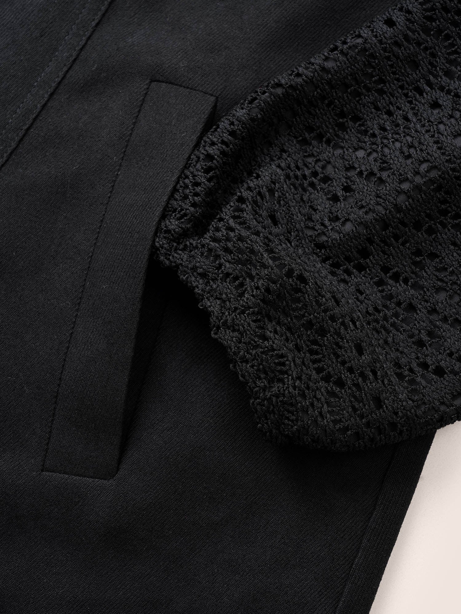 Patchwork Embroidered Flap Detail Jacket