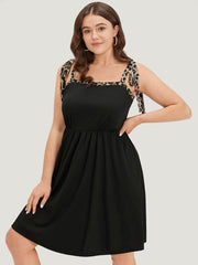 Supersoft Essentials Leopard Patchwork Elastic Waist Pocket Cami Dress